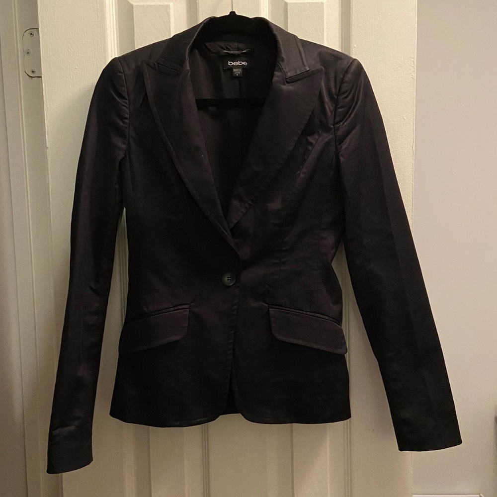 BEBE Black Blazer with Front Button